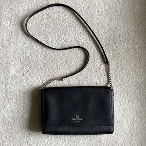 Kate Spade Crossbody or Shoulder Gold Chain Black Leather